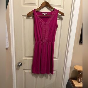 Sonoma Pink Sleeveless Dress with Lace Detail - size medium